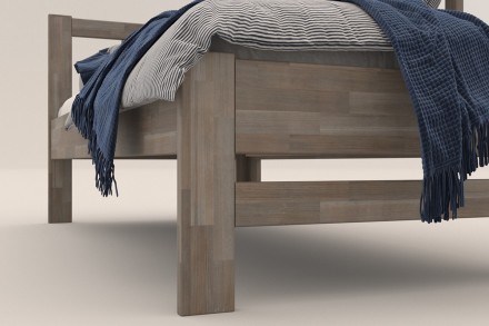 Milujete vôňu dreva? Tak je táto celomasívna posteľ perfektnou voľbou pre vás, pretože je z najkvalitnejších drevín buku a dubu.