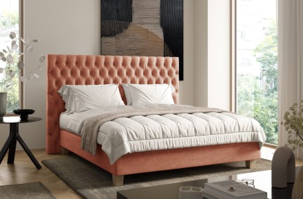 Elegantná čalúnená boxspringová posteľ Grand vám poskytne naozaj luxusný odpočinok. Základňa postele je koncipovaná ako boxspring, oproti bežným boxspringovým posteliam je navyše vybavená pevnými bukovými lamelami predstavujúcimi rošt pre uloženie matraca. Na výber máte hneď z niekoľkých látok a veľkostí postele, môžete si tak vybrať konkrétny variant, ktorý vám najviac vyhovuje.