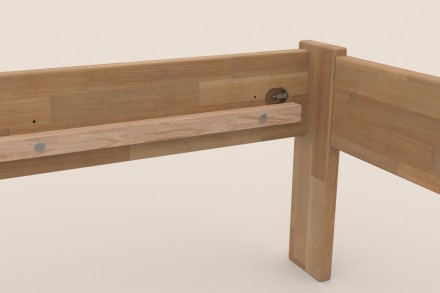 Posteľ z bukového alebo dubového masívu