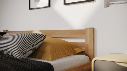 Posteľ z bukového alebo dubového masívu