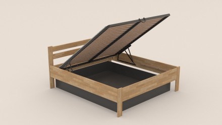 Posteľ z bukového alebo dubového masívu