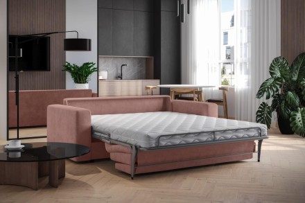 Rozkladacia pohovka pre každodenné spanie Lugano v nadčasovom dizajne zaujme svojou jednoduchosťou
a eleganciou.