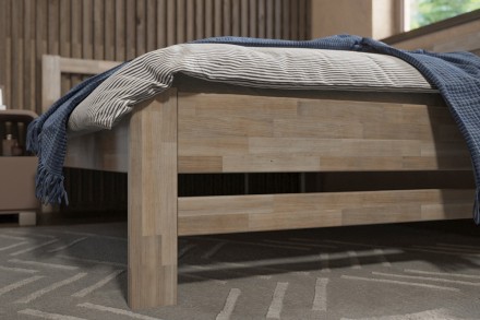 Milujete vôňu dreva? Tak je táto celomasívna posteľ perfektnou voľbou pre vás, pretože je z najkvalitnejších drevín buku a dubu.