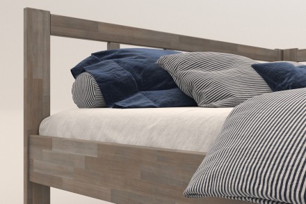 Milujete vôňu dreva? Tak je táto celomasívna posteľ perfektnou voľbou pre vás, pretože je z najkvalitnejších drevín buku a dubu.