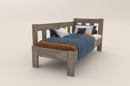 Utena predstavuje vzdušnú elegantnú posteľ z masívu s vertikálne členeným hlavovým čelom.