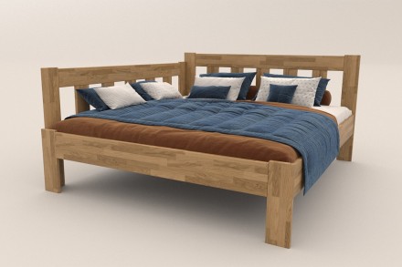 Utena predstavuje vzdušnú elegantnú posteľ z masívu s vertikálne členeným hlavovým čelom.