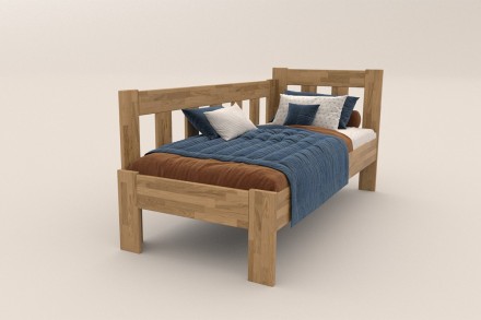 Utena predstavuje vzdušnú elegantnú posteľ z masívu s vertikálne členeným hlavovým čelom.