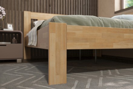 Utena predstavuje vzdušnú elegantnú posteľ z masívu s vertikálne členeným hlavovým čelom.