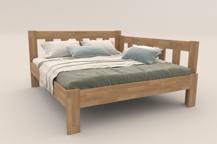 Utena predstavuje vzdušnú elegantnú posteľ z masívu s vertikálne členeným hlavovým čelom.