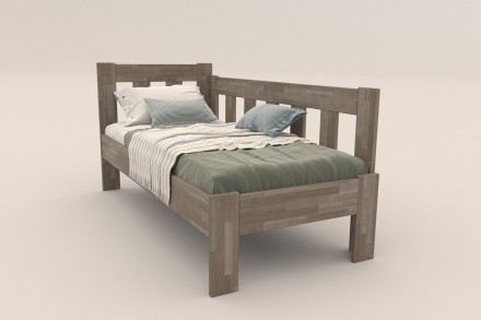 Utena predstavuje vzdušnú elegantnú posteľ z masívu s vertikálne členeným hlavovým čelom.