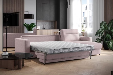 Rozkladacia pohovka pre každodenné spanie Lugano v nadčasovom dizajne zaujme svojou jednoduchosťou
a eleganciou.