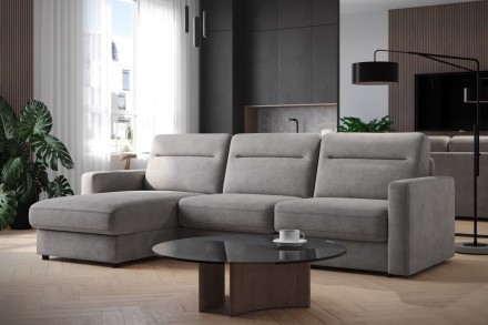 Rozkladacia pohovka pre každodenné spanie Lugano v nadčasovom dizajne zaujme svojou jednoduchosťou
a eleganciou.