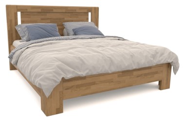 Vysoká a robustná celomasívna posteľ