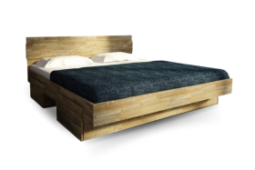 Luxusná celomasívna posteľ z buku alebo duba s úložným priestorom