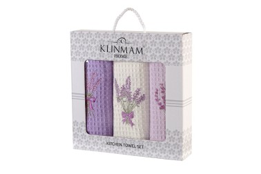 Dodajte svojej kuchyni nádych elegancie s darčekovou sadou utierok Klinmam Home. Súprava troch utierok zo 100% výberovej bavlny kombinuje mimoriadnu mäkkosť s praktickou savosťou. Vďaka jemným farbám a precíznym výšivkám s motívmi kávy, levandule či olív sú nielen nepostrádateľným pomocníkom, ale aj vkusným doplnkom.