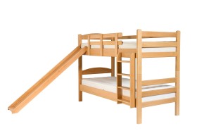 Kvalitná drevená poschodová posteľ Sanremo je vyrobená z bukového dreva.