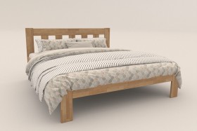 Elisa predstavuje vzdušnú elegantnú posteľ z masívu s vertikálne členeným hlavovým čelom.