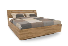 Jedná sa o celomasívnu posteľ z duba či buku, a práve drevo vnesie do každej spálne nenapodobiteľnú vôňu a harmóniu prírody.